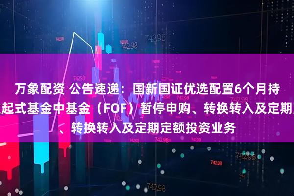 万象配资 公告速递：国新国证优选配置6个月持有期混合型发起式基金中基金（FOF）暂停申购、转换转入及定期定额投资业务